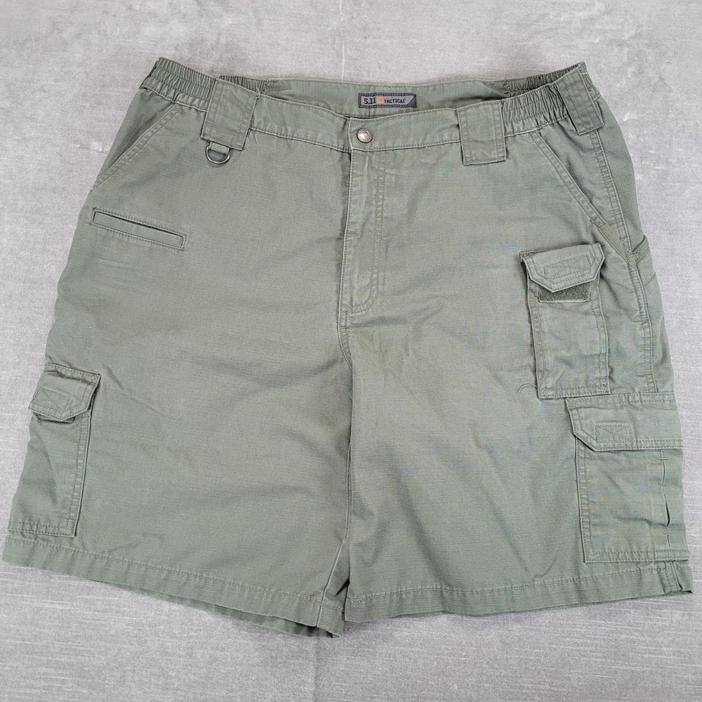 5.11 Tactical Mens‎ 38 OD Green Ripstop Cargo Shorts Utility Hiking